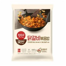 CJ더마켓 탕비실 업소용 식당용 PC방 탑티어 햇반쿡반 닭갈비볶음밥 간편식 컵밥 국밥 냉동밥 솥밥 점심 도시락 440G, 34개