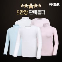 [PRGR] 흡한속건쿨링 기능성 남여 언더레이어_GA, 선택:여성 하프넥 / 사이즈:화이트 90