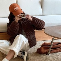 여성 숏 패딩 점퍼 가을 루즈핏 스탠드 카라 자켓 지퍼 퍼 코트