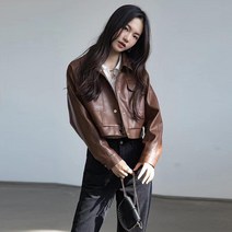 연예인가죽자켓 봄 레더 가죽 자켓 숏 여성 아우터 롱 루즈 오버 슬림 핏 라이더 간절기 잠바 집업 후드