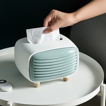 PM 레트로 감성 인테리어 원형 화장지 티슈 케이스 RETRO, 1개, 그린