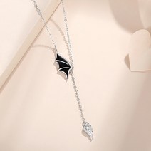 2022 원래 천사와 악마 목걸이 여성 스털링 실버 한국 명품 술 펜던트 여자 친구 쇄골 체인 선물