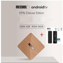 Mecool KM6 디럭스 TV 박스 미디어 플레이어 와이파이 6 구글 인증 안드로이드 10.0 4GB64GB Amlogic1000M LAN BT 5.0 스마트 셋톱, 미국 플러그_4G64G MX3