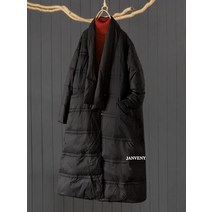 겨울 여성경량롱패딩 누빔 점퍼 느슨한 스카프 칼라 따뜻한 퍼퍼 파카 자켓 캐주얼 무릎 탄성 다운코트