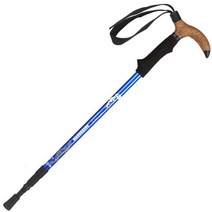 코르크 등산스틱 등산 스틱추천 용품, 65-135cm, 파란색