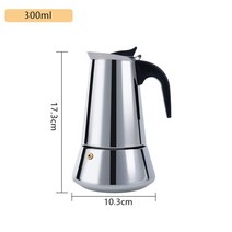 모카포트 인덕션 비알레띠 사용법 알루미늄Moka Pot 커피 메이커 포트 스테인레스 스틸 모카 에스프레소 라, 02 300ml