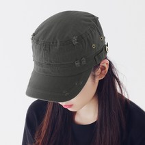 라핑 딸랑 군모 빈티지 워싱 군인모자
