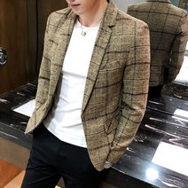 남성용 블레이저 봄 여름 의류 남성 정장 자켓 그라데이션 컬러 캐주얼 다리가 길어 보인는 멋진 파티 가수 Blazzer 셔츠