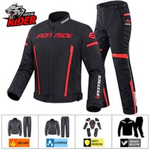 오토바이 바이크 자켓 상의 점퍼 HEROBIKER-방수 오토바이 자켓 모터사이클 슈트 레이싱 보호 분리형 모토, 05 XXXL, 02 MC1011 Red Suit