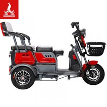 농업용 전동차 부모님 아버지 삼륜차 전기자전거 삼륜 3륜바이크 로얄알로이 3발 오토바이 4륜 노인 전동스쿠터, 48V, GT5 22AH 블랙BB