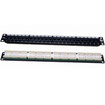 (IN) CAT6 UTP 24포트 패치판넬 대만산 19인치 표준형 랙타입