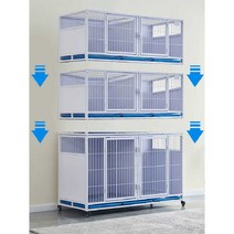 애견 호텔 동물 병원 샵 철제 케이지 견사 격리실, 108호 1층 2칸 흑백 색상