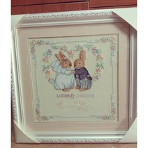 DMC 크로스 스티치 키트 만화 KT1774 피터 래빗 웨딩 웨딩 기념 거실 침실 새로운 인쇄, 05 - 9CT 큰 격자 4가닥 자수 베