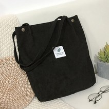 [9월픽]여성 코듀로이 숄더 쇼핑백 재사용 가능한 캐주얼 아웃도어 파티 토트 여성 가방 핸드백 버튼 에코 오거나이저