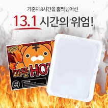 겨울 한파 흔드는 핫팩 13시간 48.9g 포켓 손난로 대용량 하팩, 10x13cm, 10팩