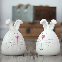 하트코 토끼 저금통 2color, 화이트, 화이트