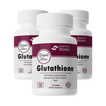 Immortal Herbs 바이오틴 포도씨 추출물 및 비타민 700mg 함유 프리미엄 글루타티온 정제, 180서판 (3 병)