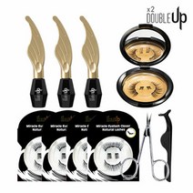 더블업 원터치 마그네틱 자석 속눈썹 실속구성 (아이라이너 3+속눈썹 4세트), 단일속성