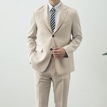 제이제이 남성용 사계절 스판 투버튼 캐주얼 정장수트