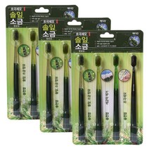 메디안 초극세모 솔잎 소금 송천염 칫솔(4입), 3개