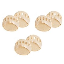 깔창 3 쌍 오픈 발가락 양말 여성 세트 스폰지 패드 하이힐 신발 소프트 앞발 다섯 손가락 라이너, [02] Khaki Khaki Khaki