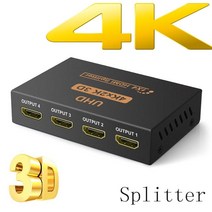 모니터 분배기 셀렉터 BESIUNI 4K HDMI 호환 풀 HD 1080p 비디오 스위치 스위처 HDTV DVD Xbox용 1x2 1x4 듀얼 디스플레이, 02=1x44k_