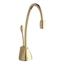 InSinkErator F-GN1100SN 컨템포러리 인스턴트 온수 디스펜서 수도꼭지 새틴 니켈198916, Hot and Cold, French Gold