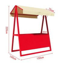 야외 좌판대 행사 플리마켓 테이블 매대 테이블, 레드B