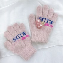 pkpj 뽀송 귀욤 버섯모양 포인트 기모 니트 늘어나는 요술장갑