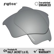 Firtox-오클리 하프 재킷 2.0 XL OO9154 선글라스 렌즈만 해당 용 편광 렌즈 교체형 다양한 색상, [05] Silver-Anti Salt