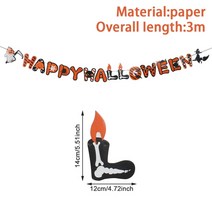 할로윈가랜드 인테리어 2023 년 해피 할로윈 배너 화환 홈 행잉 장식 선물 창의적인, [12] 12