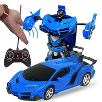 RC카 자동차 29CM 1:14 RC 자동차 2.4Ghz 유도 변환 로봇 전기 변형 음악 제스처 원격 제어 장난감 소년 B, 04 24CM no Music D