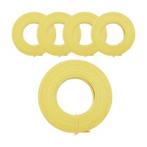 오키도키공방 크래프트 밴드 종이 공예 만들기 10mX5개, 라이트 옐로우 X 5개