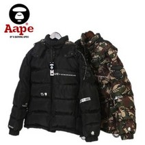 남자야상 자켓 트렌드 AAPE 머메이드 카모 밀리터리 후드 점퍼 커플