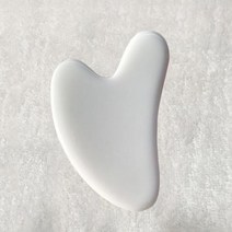 밀랍 로즈 쿼츠 제이드 롤러 과샤 스크래핑 마 스크레이퍼 페이스 보드 페이셜 아이 케어 구아샤 도구, Pure White_CHINA