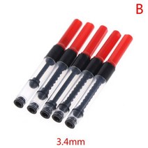 플라스틱 펌프 카트리지 만년필 변환기 국제 표준 충족 로트당 5 개 3.4mm, B