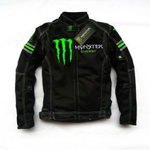 몬스터 에너지 오토바이 바이크 라이더 메쉬쟈켓 보호, 블랙
