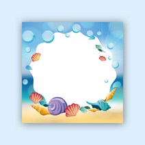 피에스준 예쁜 떡메모지 디자인 모음 메모지, 1개, 떡메 083. 언더더씨 배경 디자인