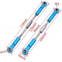 로어암 로워암 하부암 로우암 부싱 하체 세트 HSP 1/8 업그레이드 부품 860015 합금 알루미늄 리어 어퍼 서스펜션 암 60034니트로 오프로드 트럭 R 367EA 1 호환, 단일옵션