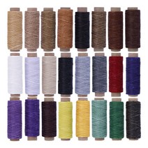 가죽 공예에 대 한 24 색 50M Leathercraft 왁 스 스레드 바느질 DIY 제본 신발 수리 용품, [01] 1 set, 01 1 set