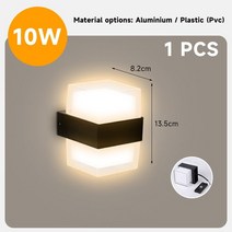 계단리프트 핸드카 대차 전동 가정용리프트 농업용운반차 LED 벽 램프 아크릴 외관 홈 장식 110265V 조명 복도 계단 방 침실 광택 실내, 4.1PC  Square lamp - Warm Whit