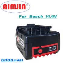 보쉬 호환 배터리 최신 14.4V BAT614 6800mAh Bosch 전기 드릴 스크루 드라이버 BAT607 BAT614G 40M 용 186, 01 14.4 볼트_01 1 PCS battery