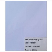 사진 인화지 포토용지 인하 4x6 210g 100장, 단일제품