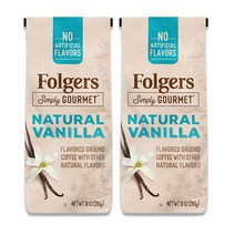 폴저스 바닐라향 고메 그라운드커피 10oz(283g) 2개 Folgers Simply Gourmet Vanilla Flavored Ground Coffee, 283g