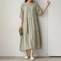 아이우먼 큐티체크퍼프쿨원피스 TGK207M208 빅사이즈