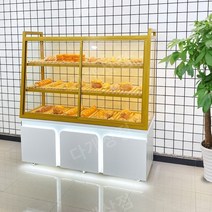 제과점 화이트 카페 쇼케이스 베이커리 냉장 업소용 인테리어 호텔 빵 케익 유리 진열대 쿠키, 길이120x너비55x높이160cm3단