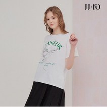 JJ지고트 JJ.ro 프린트 포인트 코튼 티셔츠 GM4A0TSR1
