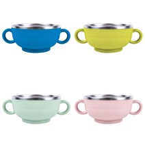 홈앤키즈 릴팡 티어제로 항균 식기세척용 튜브 스텐 양수 대접 스텐대접 양수볼 유아 밥그릇 국그릇, 티어제로 대접_레몬, 1개