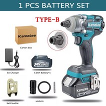 전동라쳇 임팩드릴 렌치 Kamolee-도구 DTW285 2 IN 1 520N.m 하이 토크 브러시리스 전기 임팩트 렌치 1/2, 05 TYPE B Carton Set_01 미국