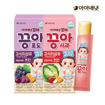 [아이배냇] 꼬마 끙아젤리 2종세트, 상세설명 참조, 끙아젤리 포도 2개